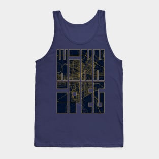 Winnipeg, Canada City Map Typography - Gold Art Deco Tank Top